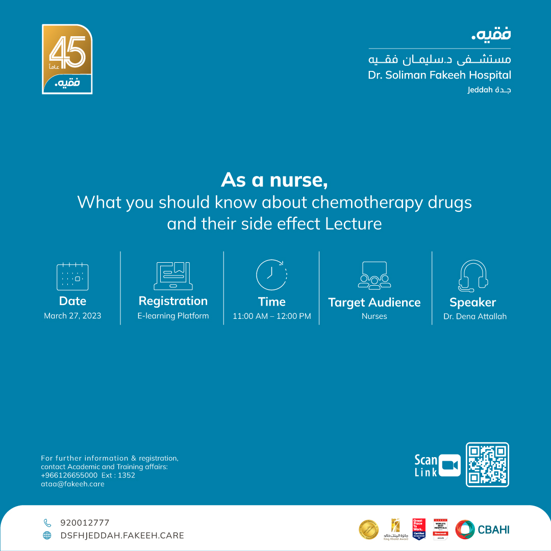 As a nurse, What you should know about chemotherapy drugs and their side effect Lecture