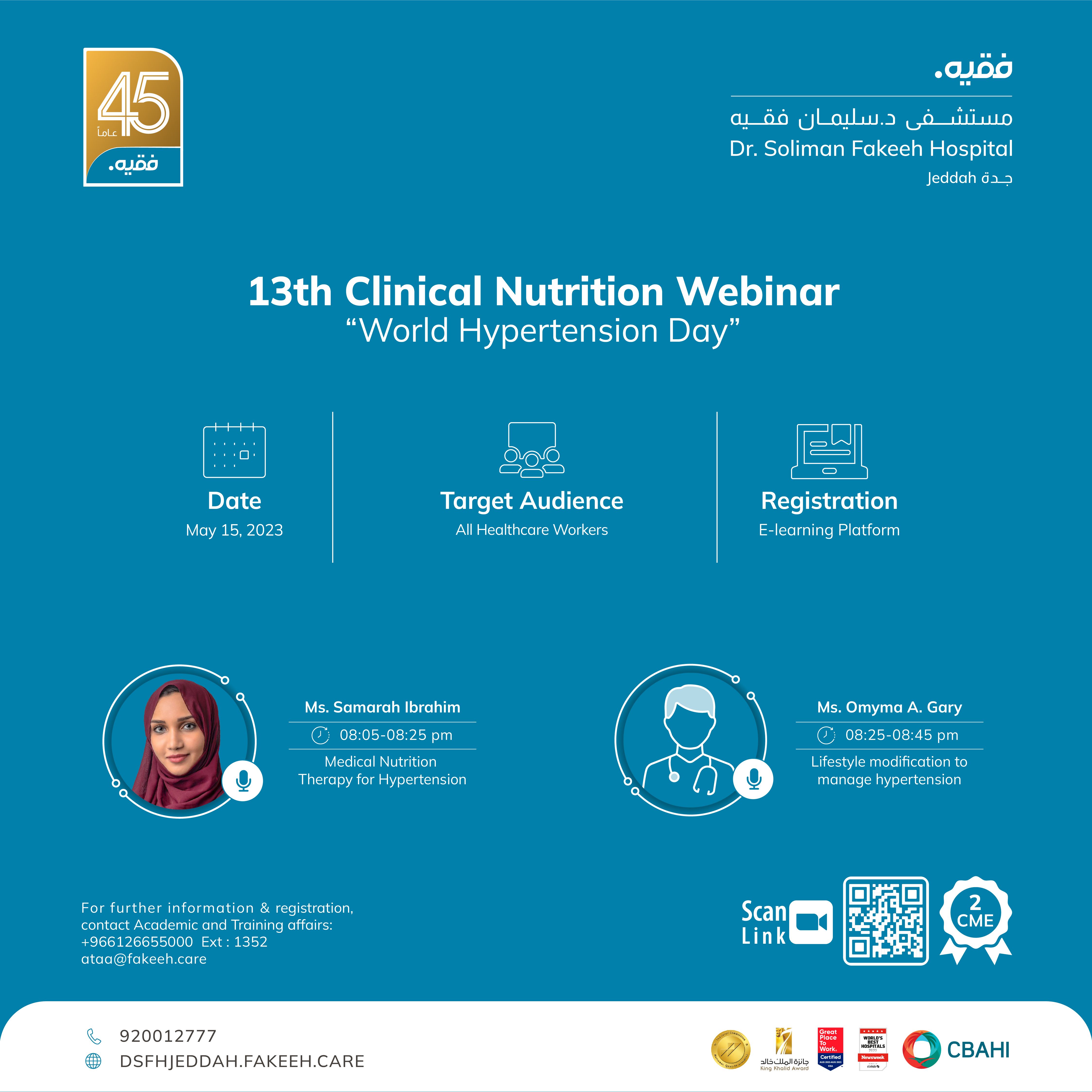 13th Clinical Nutrition Webinar