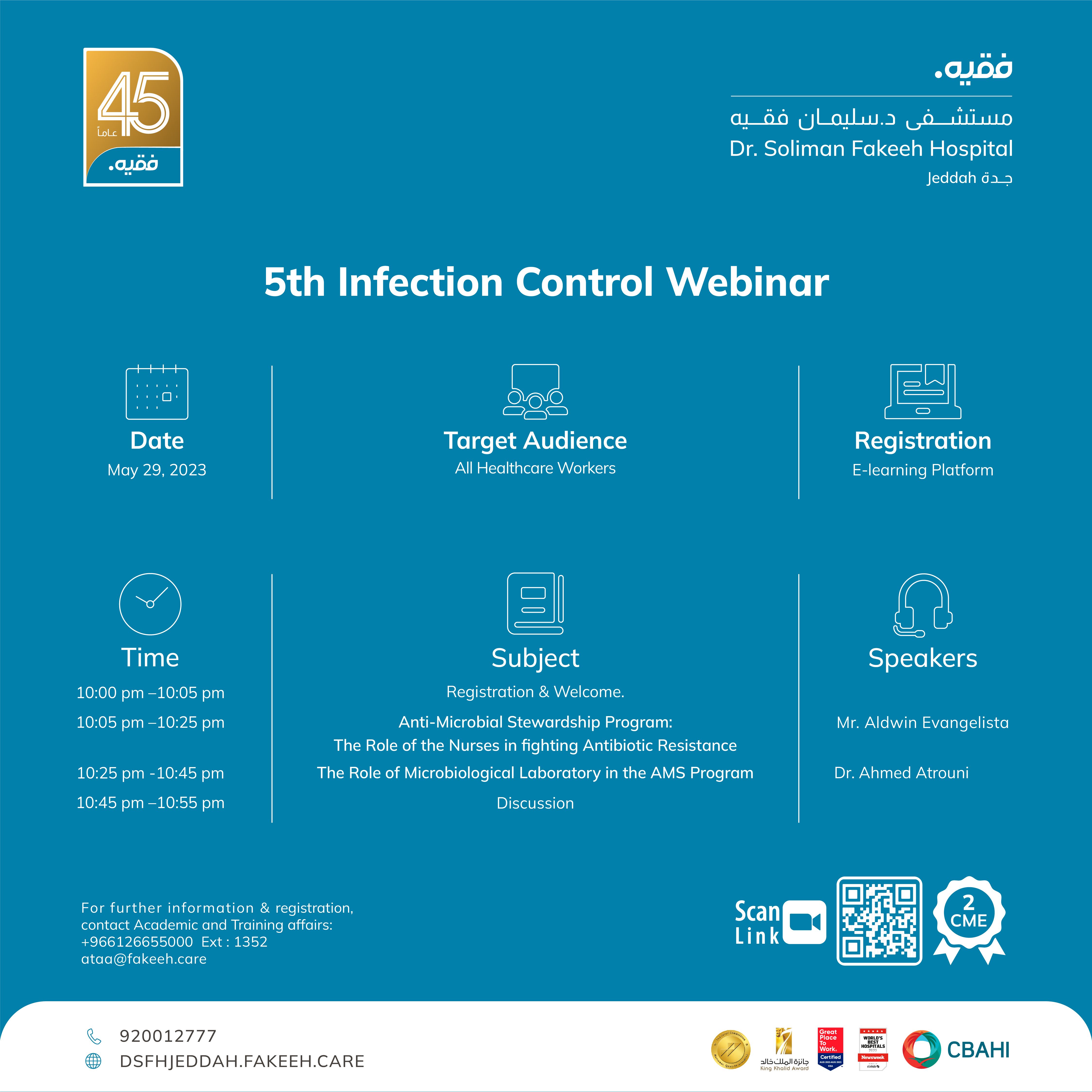 5th Infection Control Webinar