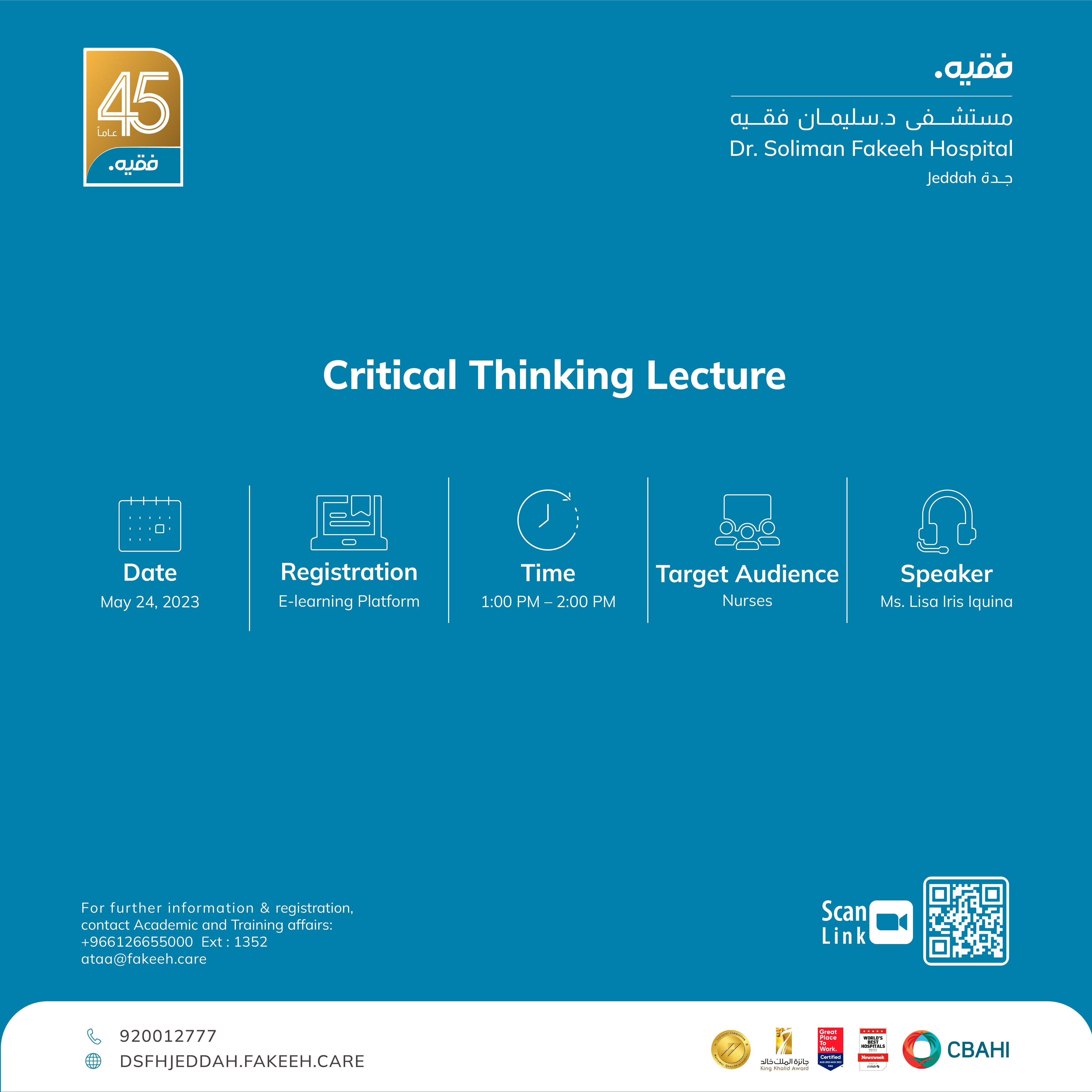 Critical Thinking Lecture