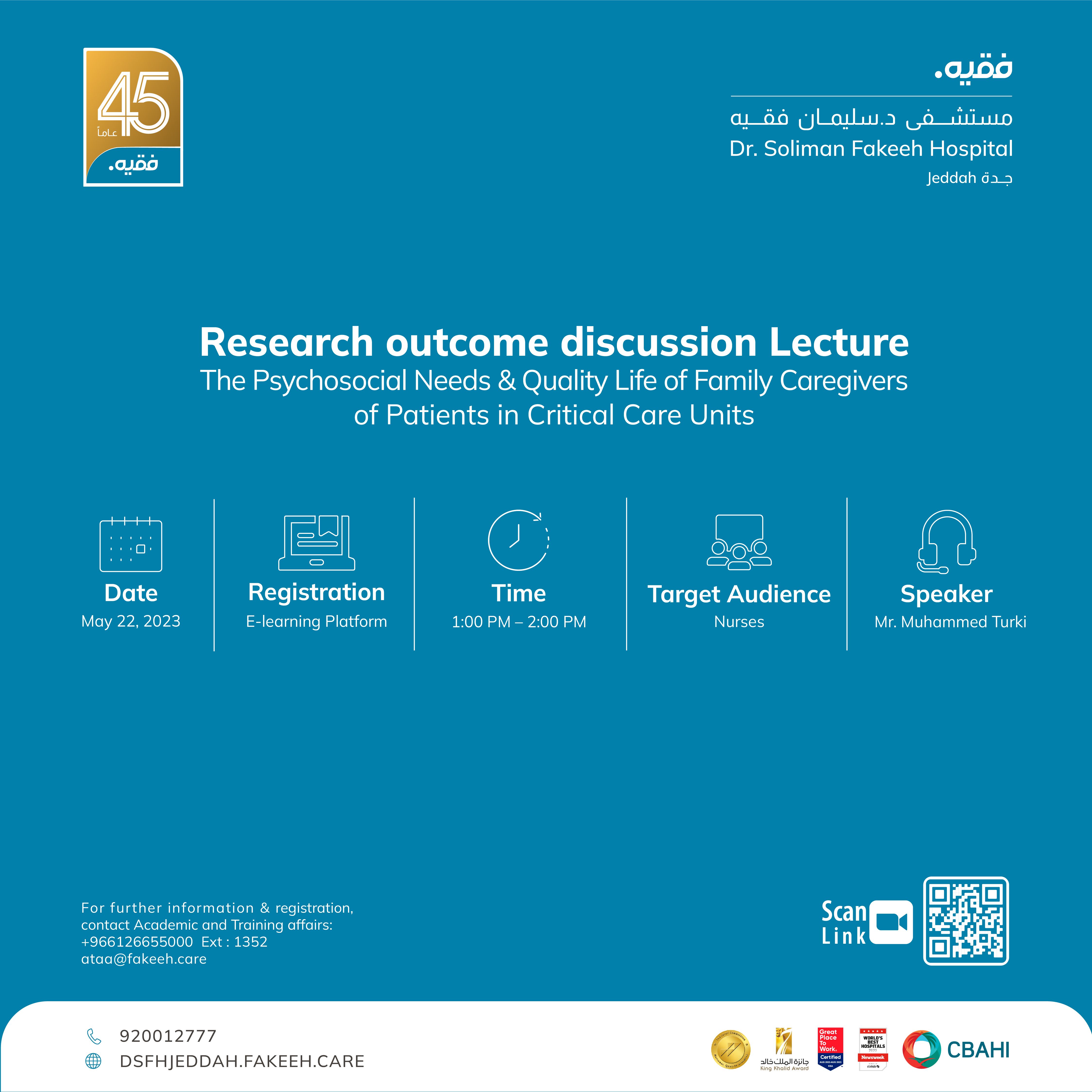 Research outcome discussion Lecture