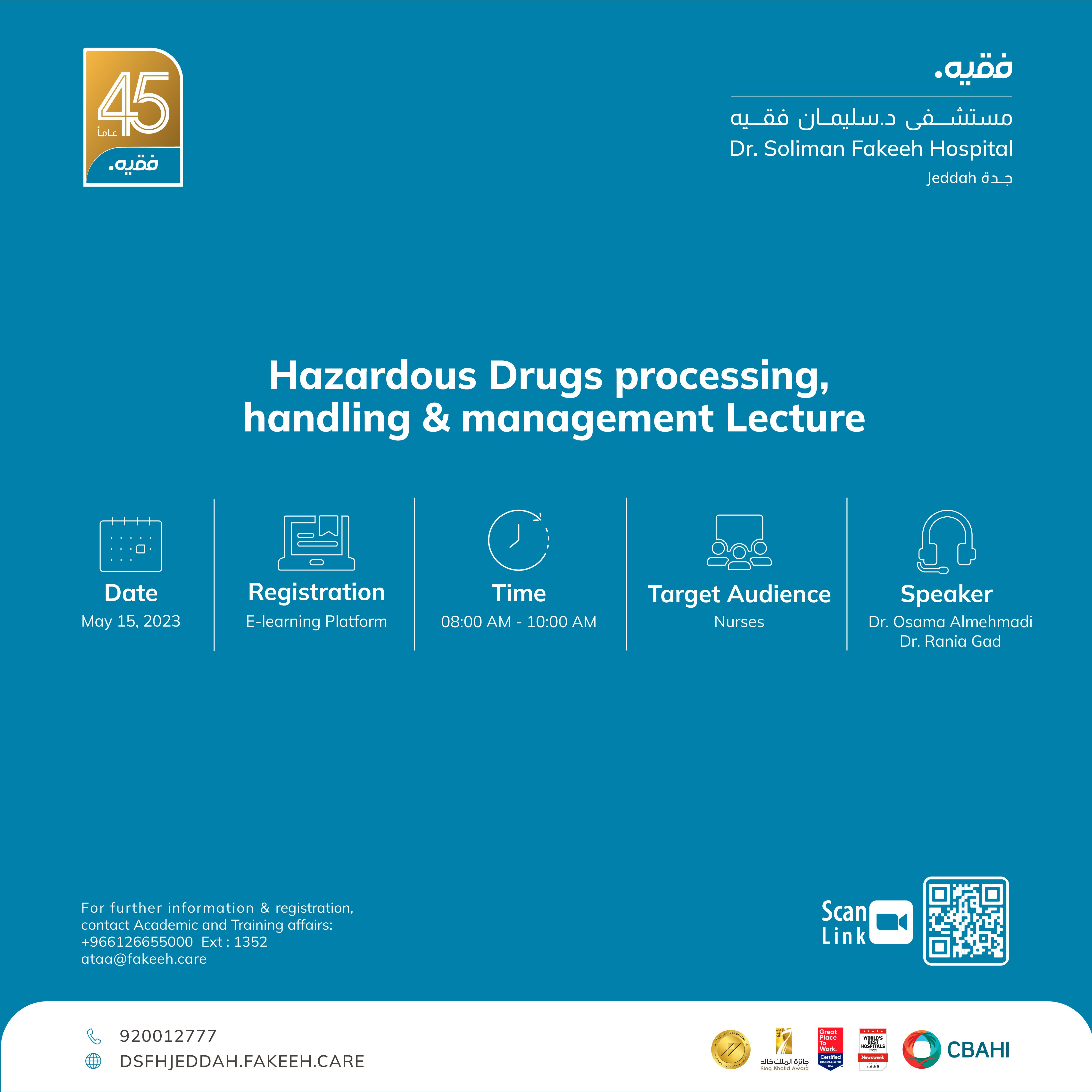 Hazardous Drugs processing handling and management Lecture