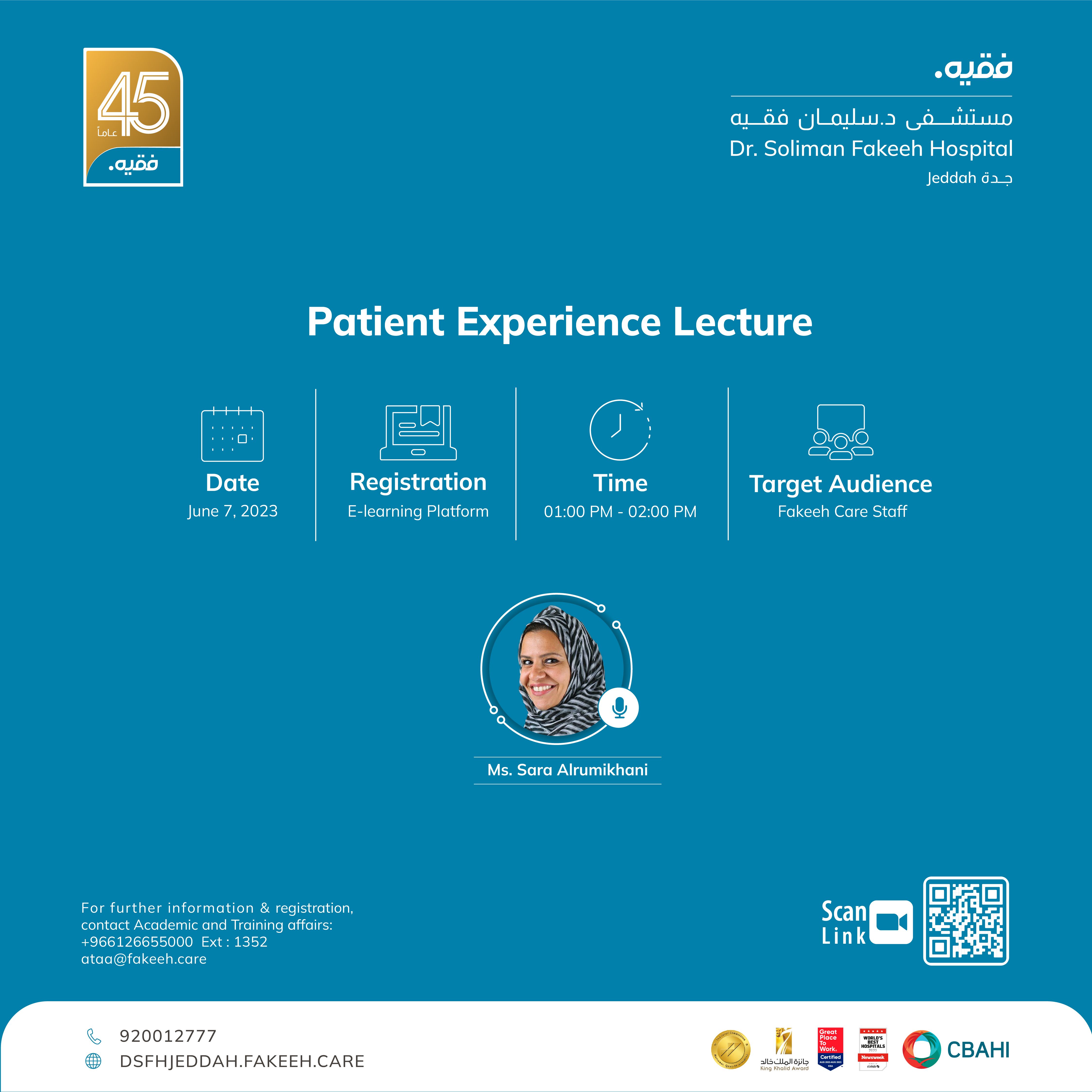 Patient Experience Lecture