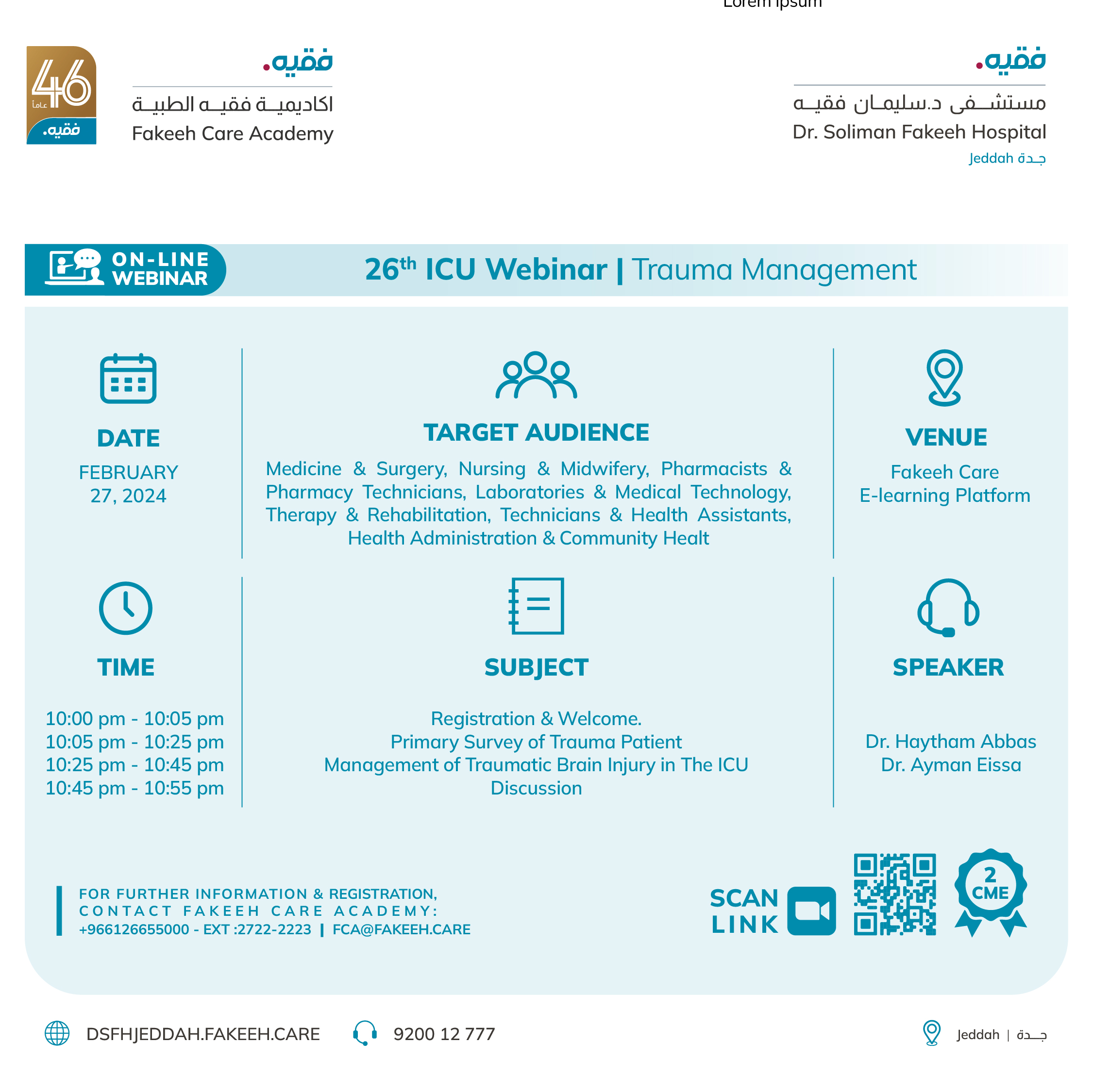 26th ICU Webinar