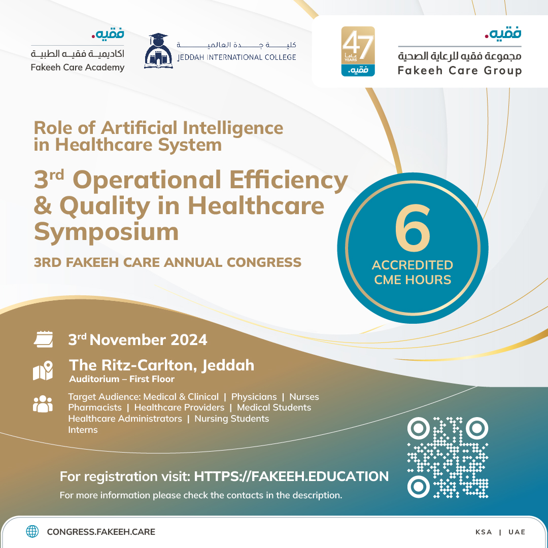 3rd Quality and Operational Efficiency in Healthcare ‐Role of Artificial Intelligence in Healthcare System ‐ Provider name -