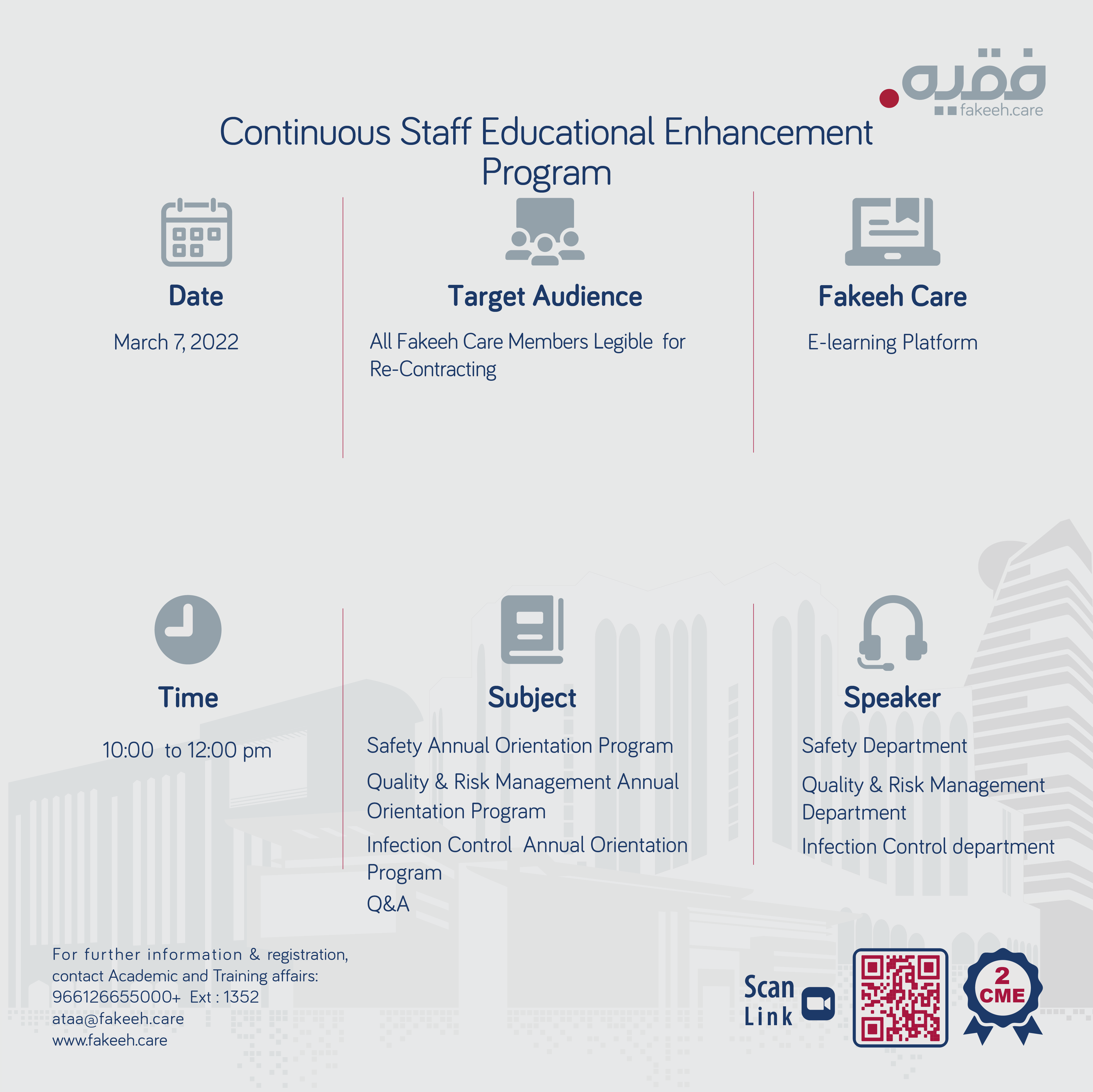 Continuous Staff Educational Enhancement Program (ReContracting)