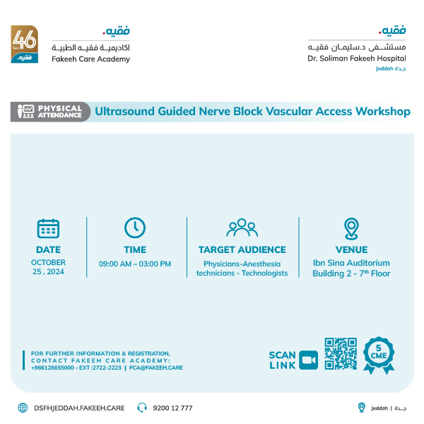 Ultrasound Guided Nerve Block Vascular Access Workshop