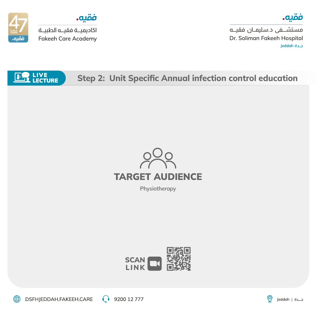 Unit Specific Annual infection control education (Physiotherapy)